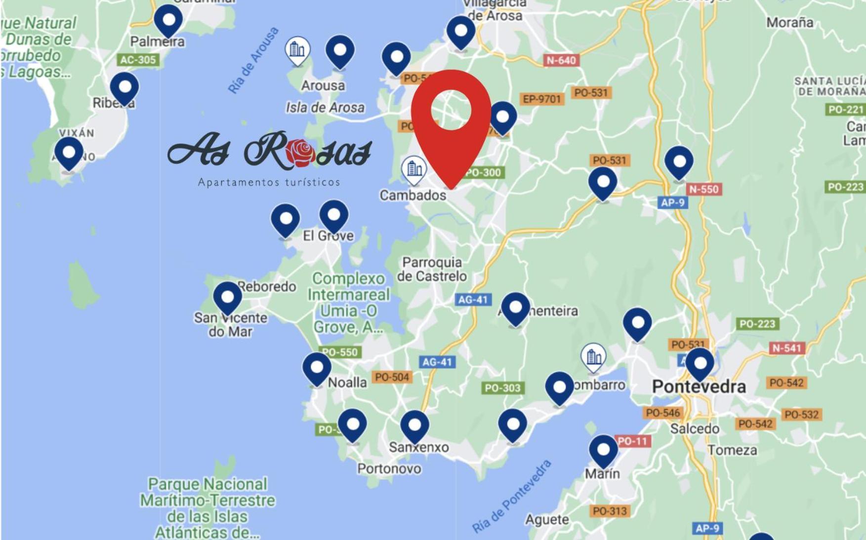 As Rosas Apartamentos Turisticos Cambados Bagian luar foto